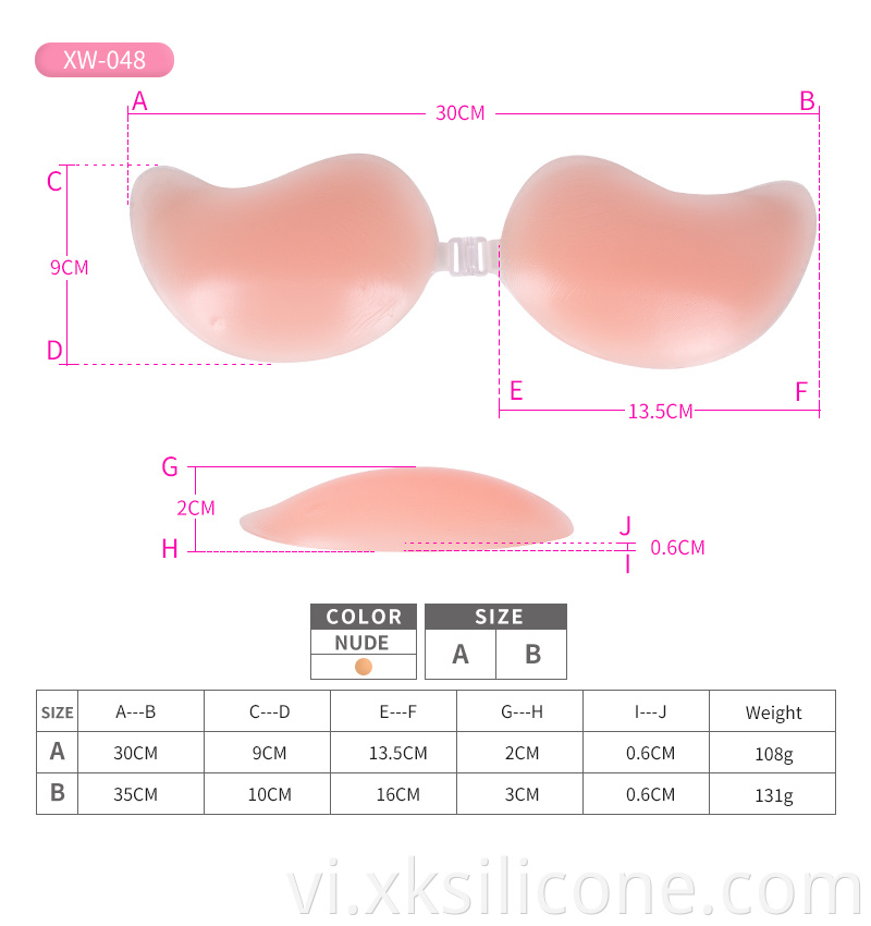 Silicone mango bra 